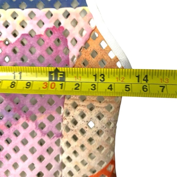 CLOVER CANYON Women's Print Perforated Neoprene Top Abstract Floral Sz‎ S - Picture 4 of 5